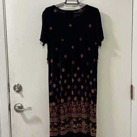 Carole Little Oriental Inspired Round Neck Dress with Mock Short Cardigan Sz 10 - Picture 6 of 11